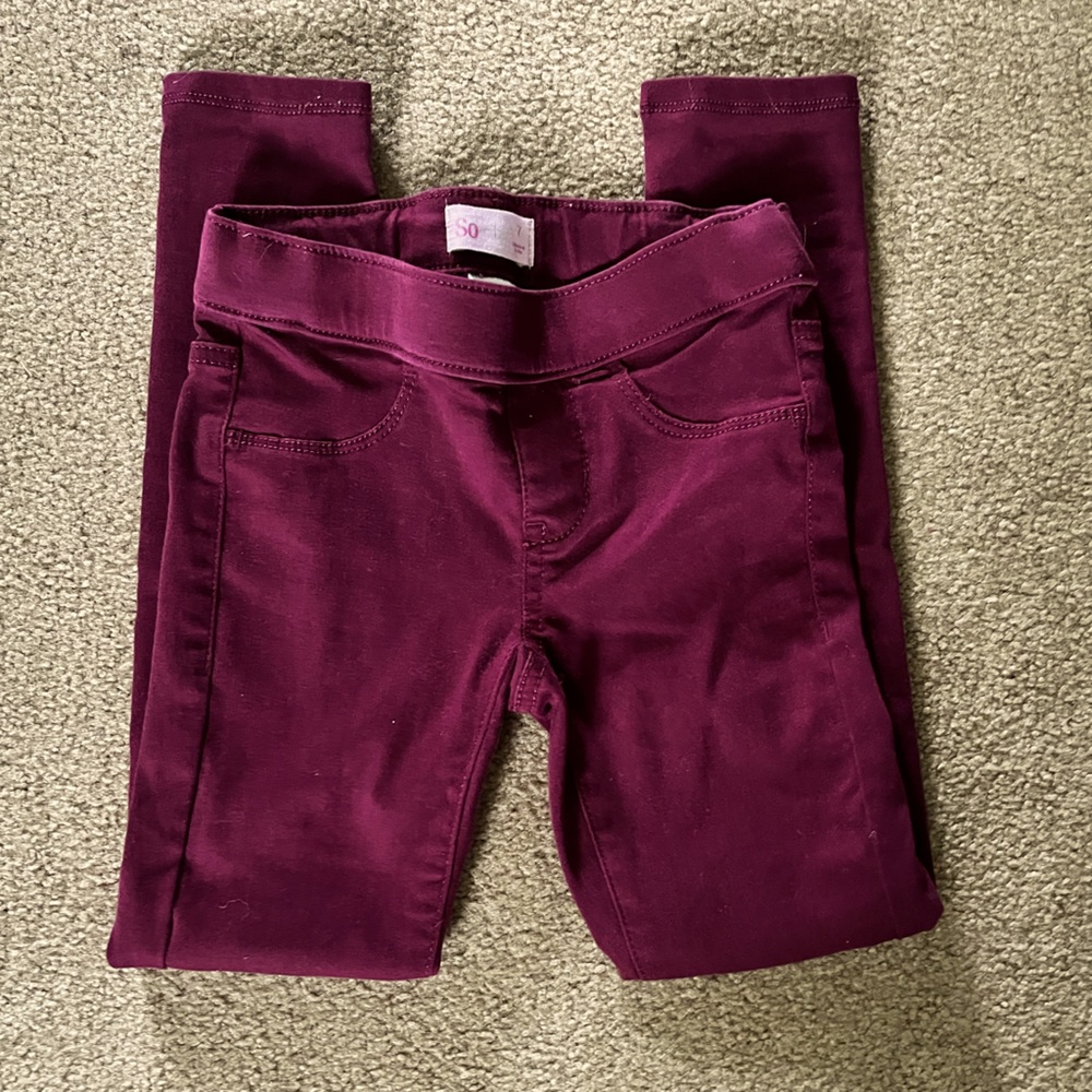 Girls size 7 SO adjustable jeggings
